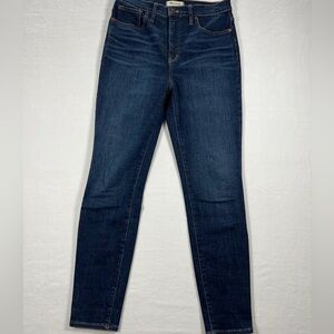 Madewell 11 Inch High Rise Skinny Jeans Dark Wash Quality Curvy Womens Size 29
